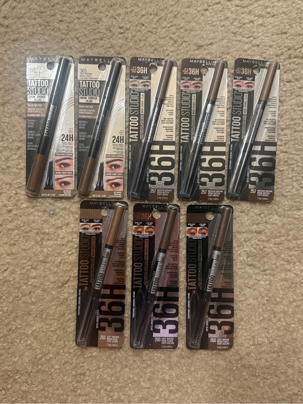 Maybelline New York Tattoo Studio Brow Tint Pen Bundle